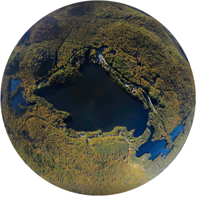 photo aérienne prise au dessus du lac lambert